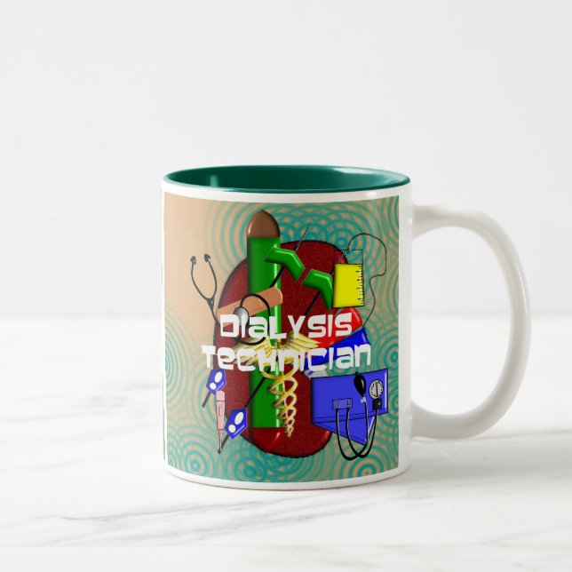 Tasse 2 Couleurs Cadeaux d'art de technicien de dialyse (Droit)