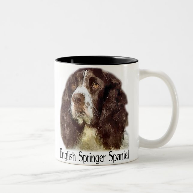 Tasse 2 Couleurs Cadeaux d'art espagnol Springer anglais (Droit)
