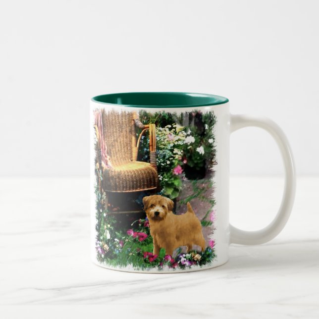 Tasse 2 Couleurs Cadeaux d'art Norfolk Terrier (Droit)