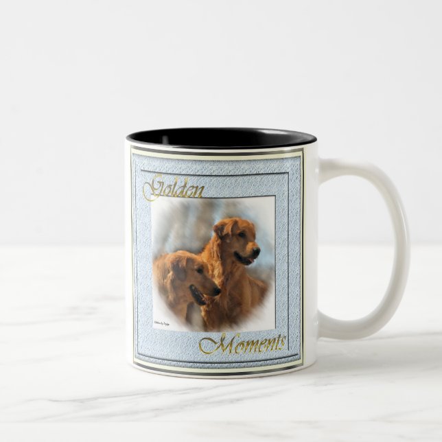 Tasse 2 Couleurs Cadeaux d'art Retriever doré (Droit)