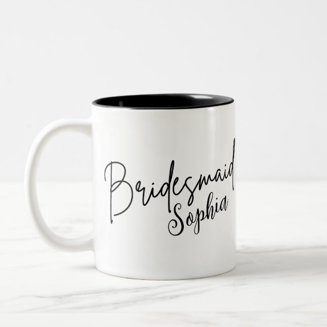 Tasse 2 Couleurs Cadeaux d'domestiques | Script moderne noir person (Gauche)