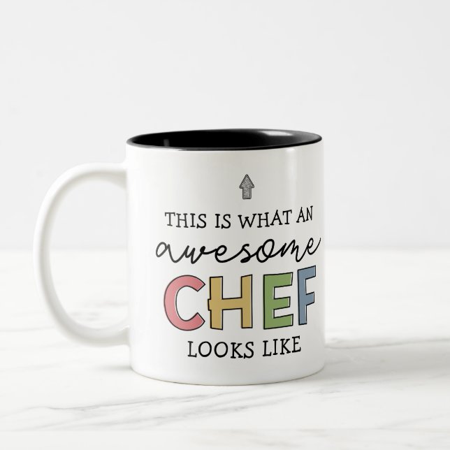 Tasse 2 Couleurs Cadeaux de Chef géniaux | Meilleur Chef Jamais Drô (Gauche)