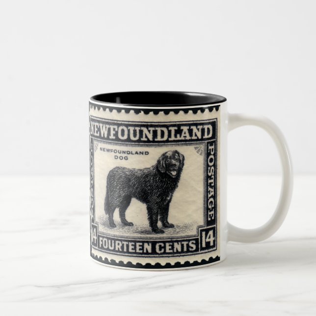 Tasse 2 Couleurs Cadeaux de chiens de Terre-Neuve (Droit)
