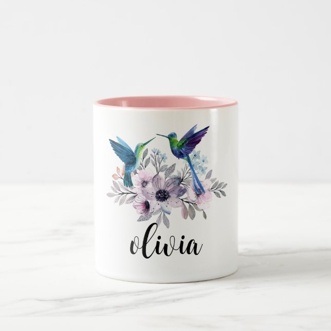 Tasse 2 Couleurs Cadeaux de colibris pour femmes Cadeaux de colibri (Centre)