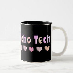 Tasse 2 Couleurs Cadeaux de conception de COEURS de ROSE de