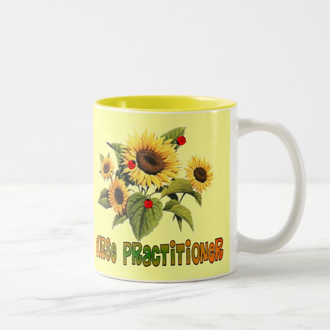 Tasse 2 Couleurs Cadeaux de conception de tournesol de praticienne (Droit)
