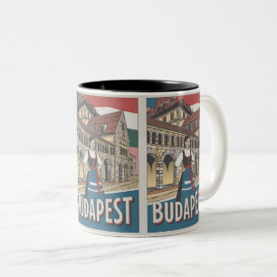 Tasse 2 Couleurs cadeaux de femme locale vintage budapest hongrie