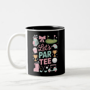 Tasse 2 Couleurs Cadeaux de golfeuse coquette Let's Par Tee