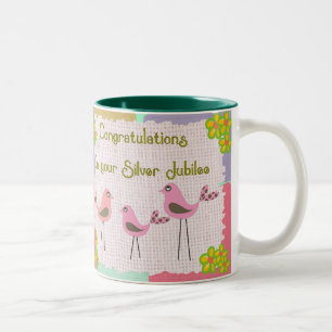 Tasse 2 Couleurs Cadeaux de jubilé d'argent des soeurs