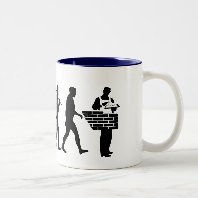 Tasse 2 Couleurs Cadeaux de maçons de maçon de couche de brique (Droit)