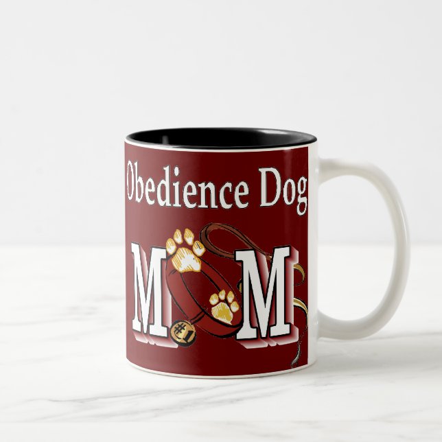 Tasse 2 Couleurs Cadeaux de maman d'obéissance canine (Droit)