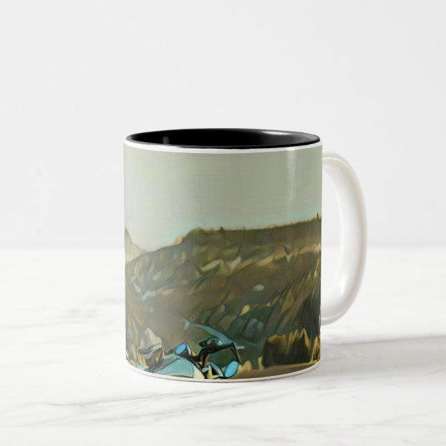 Tasse 2 Couleurs Cadeaux de moto (Devant droit)