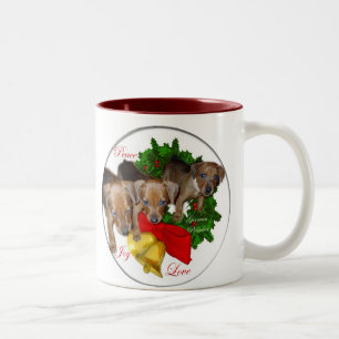 Tasse 2 Couleurs Cadeaux de Noël allemand Pinscher