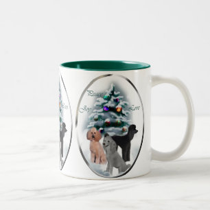 Tasse 2 Couleurs Cadeaux de Noël de caniche