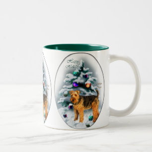 Tasse 2 Couleurs Cadeaux de Noël de gallois Terrier