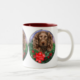 Tasse 2 Couleurs Cadeaux de Noël d'épagneul de Boykin