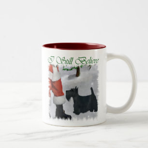 Tasse 2 Couleurs Cadeaux de Noël écossais Terrier