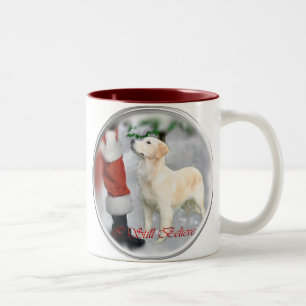 Tasse 2 Couleurs Cadeaux de Noël Golden Retriever