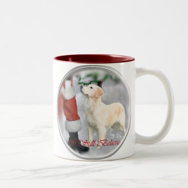 Tasse 2 Couleurs Cadeaux de Noël pour Retriever doré (Droit)