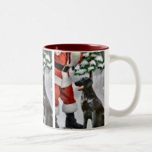 Tasse 2 Couleurs Cadeaux de Noël Retriever à revêtement plat