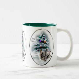 Tasse 2 Couleurs Cadeaux de Noël Skye Terrier