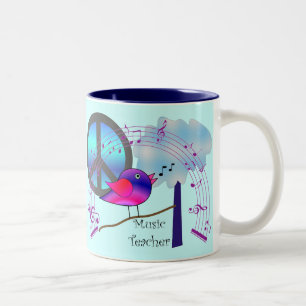 Tasse 2 Couleurs Cadeaux de professeur de musique