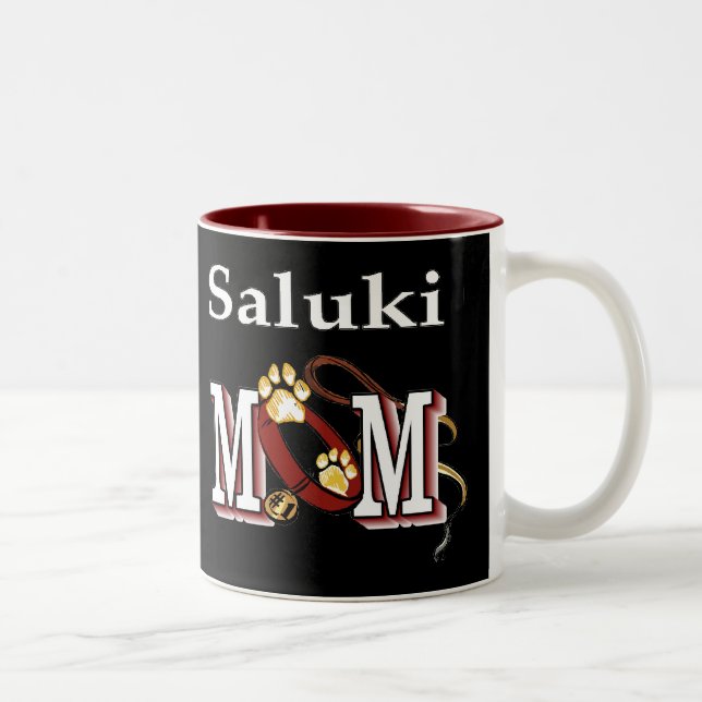 Tasse 2 Couleurs Cadeaux de Saluki MOM (Droit)