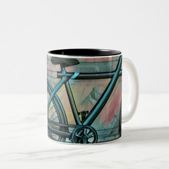 Tasse 2 Couleurs Cadeaux de vélo pour papa (Devant droit)