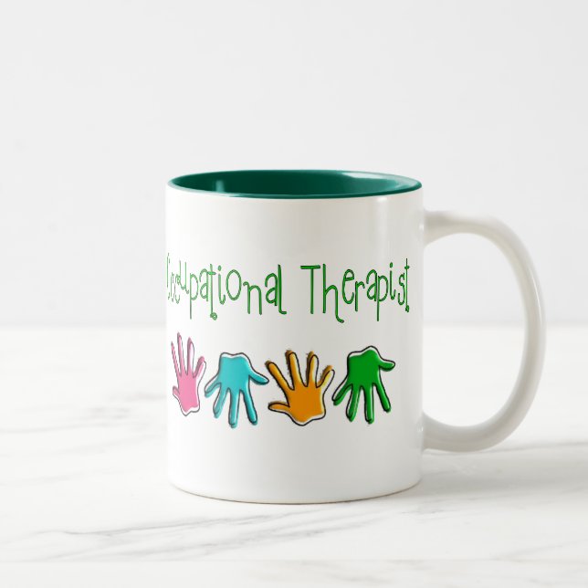Tasse 2 Couleurs Cadeaux d'ergothérapiste (Droit)