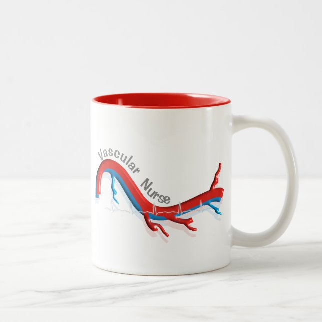 Tasse 2 Couleurs Cadeaux d'infirmières vasculaires uniques (Droit)