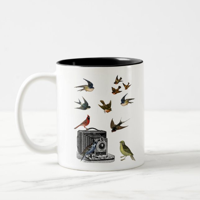 Tasse 2 Couleurs Cadeaux d'observation d'oiseaux ornithologue twitc (Gauche)