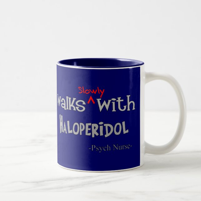 Tasse 2 Couleurs Cadeaux drôles d'infirmière de Psych (Droit)