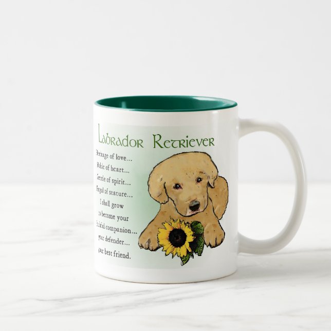 Tasse 2 Couleurs Cadeaux du Labrador Retriever (Droit)