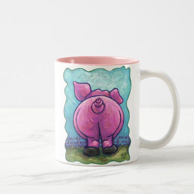 Tasse 2 Couleurs Cadeaux et accessoires de cochon (Droit)