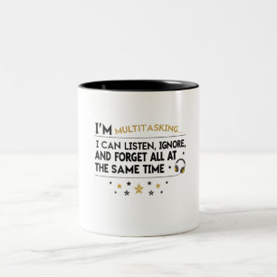 Tasse 2 Couleurs Cadeaux Farce Pour Patron Je suis multitâche...