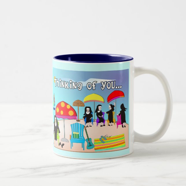 Tasse 2 Couleurs Cadeaux lunatiques et cartes d'art de nonne (Droit)