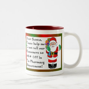 Tasse 2 Couleurs Cadeaux orientés de Noël de pharmacien
