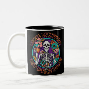 Tasse 2 Couleurs Cadeaux pour amateurs de café Je déteste tout le m