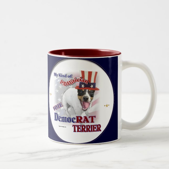 Tasse 2 Couleurs Cadeaux RAT TERRIER (Droit)