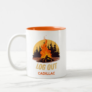 Tasse 2 Couleurs Cadillac Michigan Feu de camp