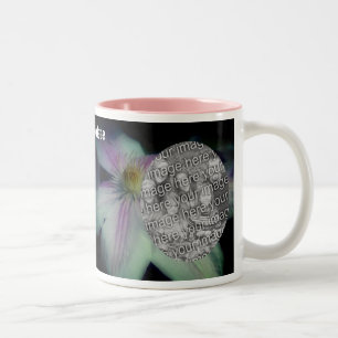 Tasse 2 Couleurs Cadres de pétales à fleurs Clematis Créez votre pr