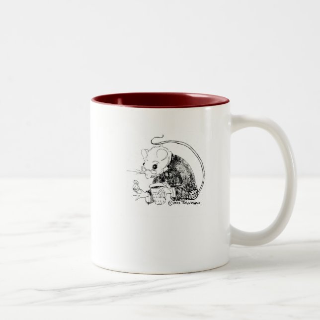 Tasse 2 Couleurs Café avec le Churchmouse (Droit)