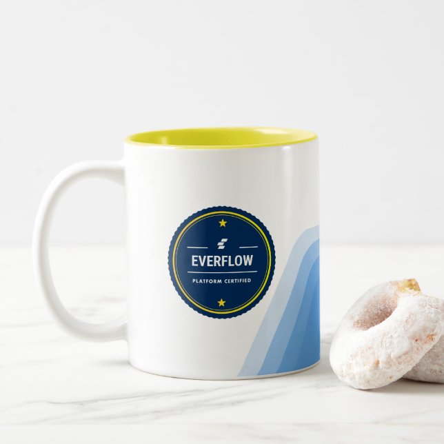 Tasse 2 Couleurs Café Bleu Léger/Bouge de Thé (Avec donut)