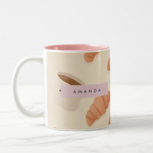 Tasse 2 Couleurs Café Cute Pastel Croissant