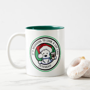 Tasse 2 Couleurs Café de Noël KiniArt Westie
