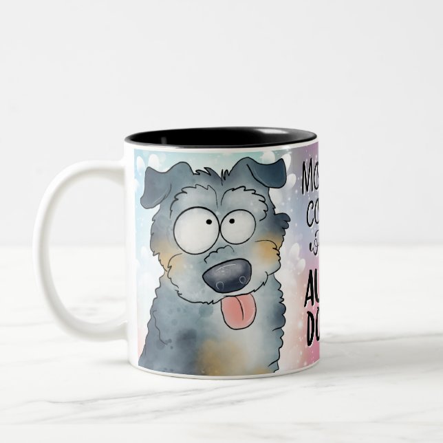 Tasse 2 Couleurs Café Doodle Aussie le matin (Gauche)
