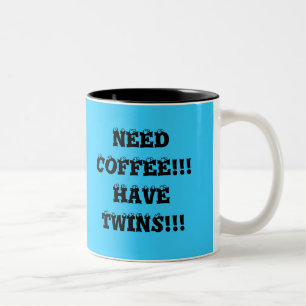 TASSE 2 COULEURS CAFÉ DU BESOIN ! ! ! AYEZ LES JUMEAUX ! ! !