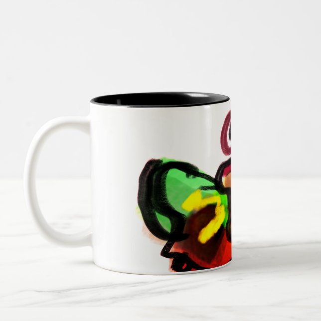 Tasse 2 Couleurs Café en automne (Gauche)