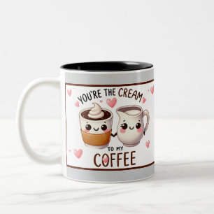 Tasse 2 Couleurs Café et Crème Mignons Kawaii