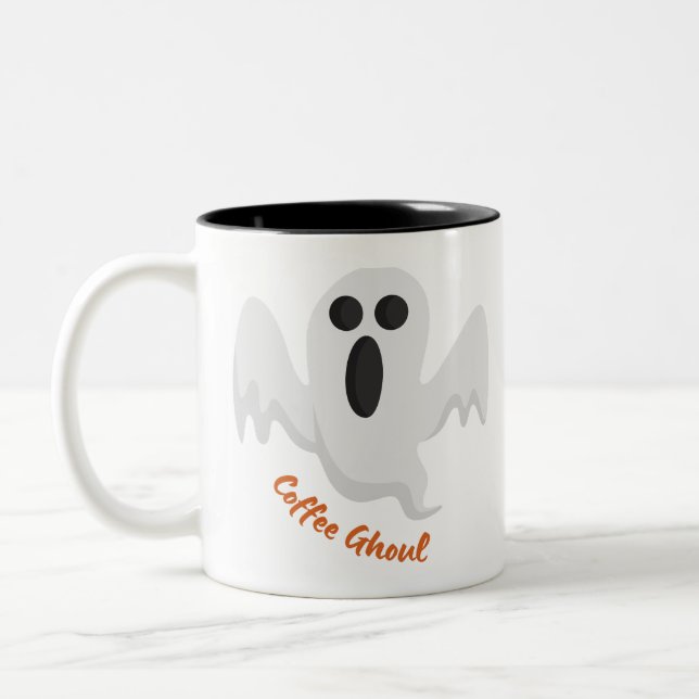 Tasse 2 Couleurs Café Ghoul, Fantôme De Café (Gauche)